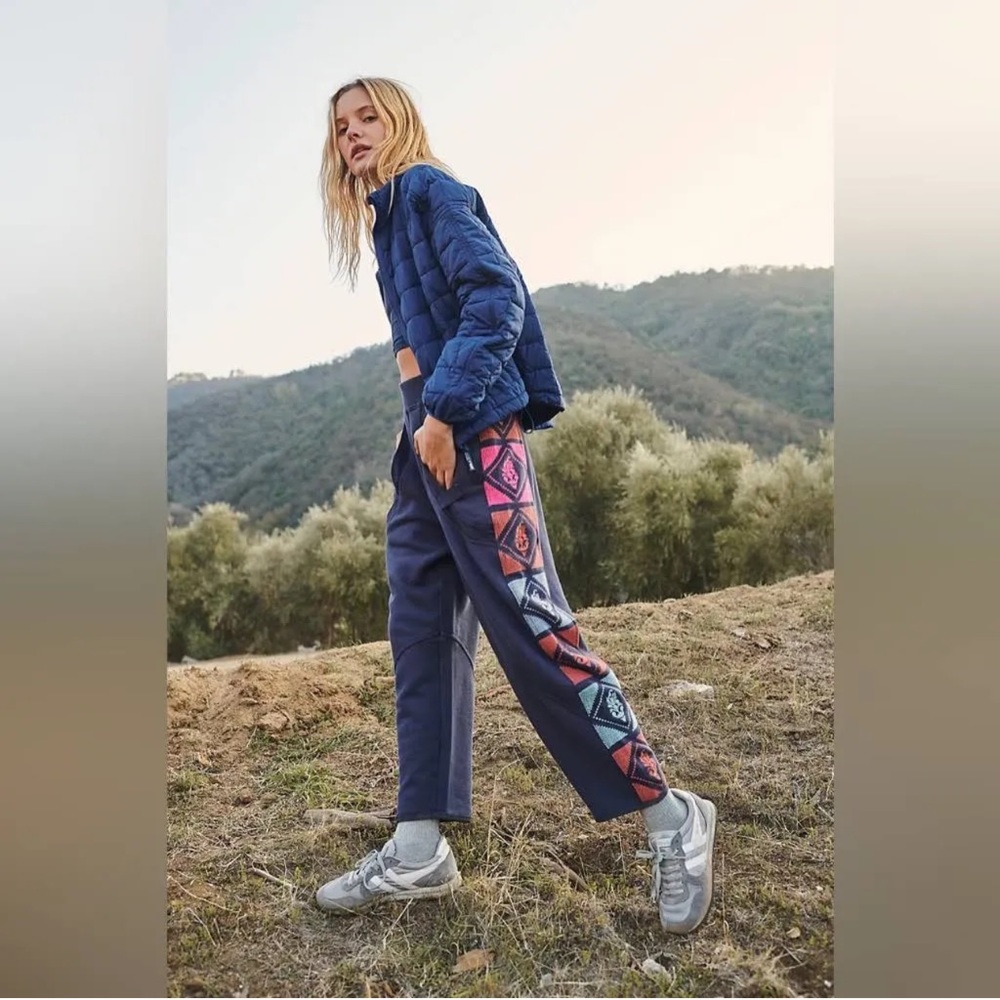 Free People Movement Team Spirit Embroidered Logo Sweatpants